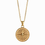 CREATIVE COMPASS HIP HOP PENDANT NECKLACE_CWMM5593