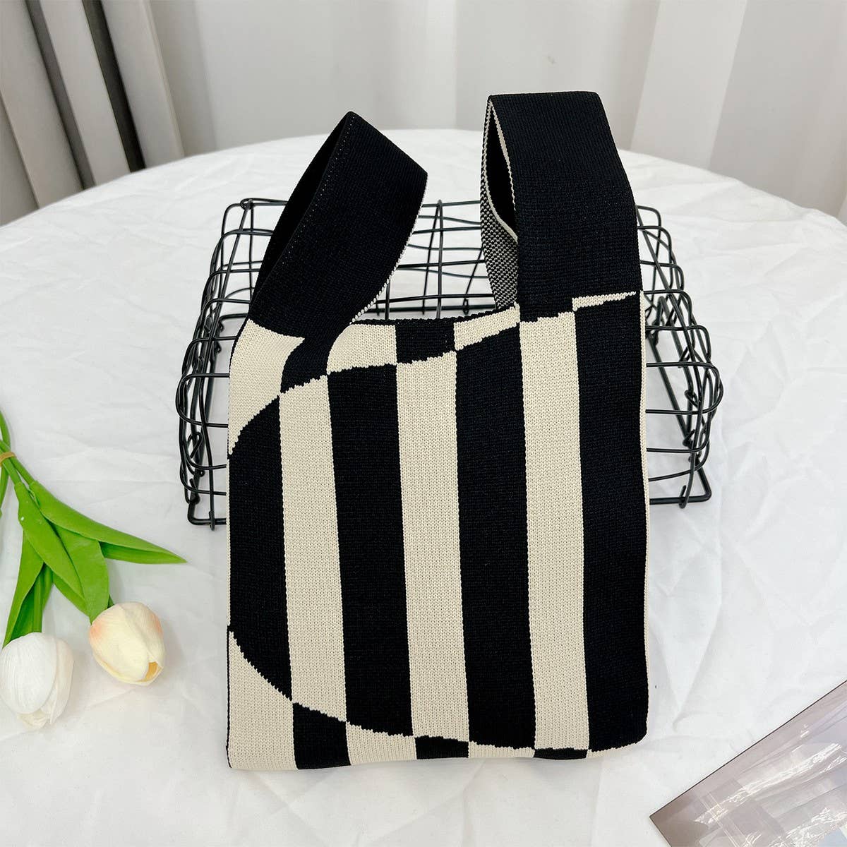 Cwmm10403_Casual Knit Handbag For Women