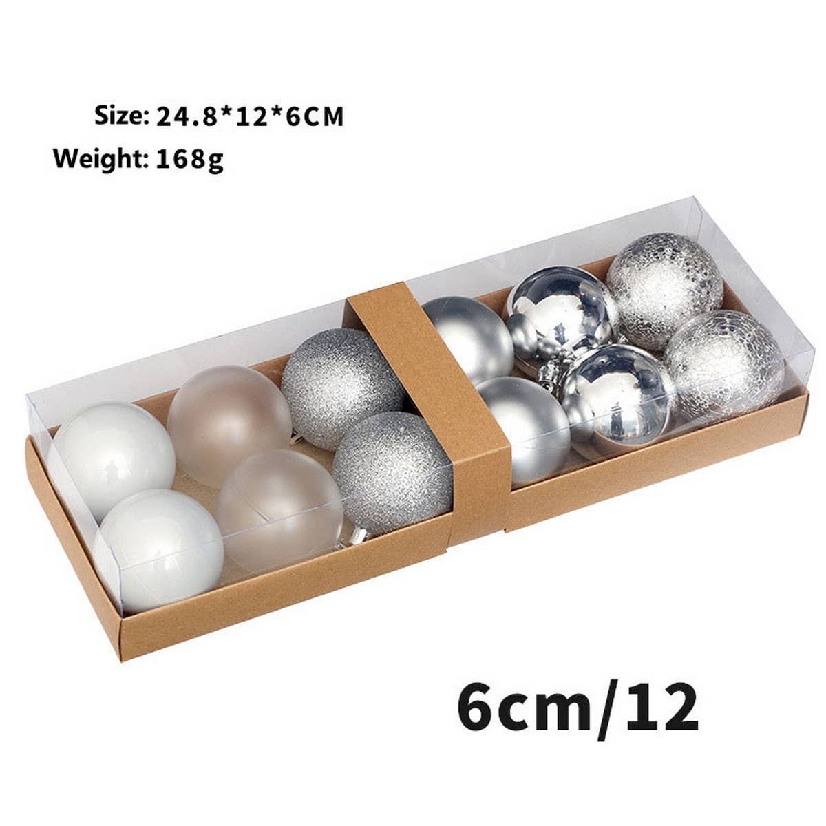 6CM PAINTED CHRISTMAS BALLS SET OF 12PCS_CWAJE5307