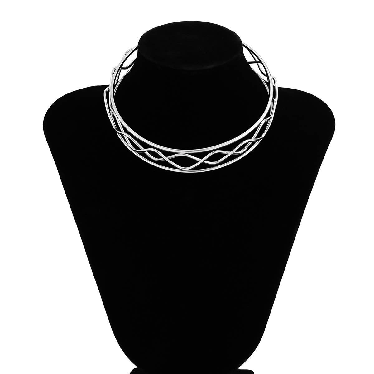 FASHIONABLE HIGH END CROSS OUTLINE NECKLACE_CWMM3185