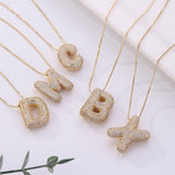 COPPER ZIRCONIA PENDANT NECKLACE HIP HOP_CWMM5862