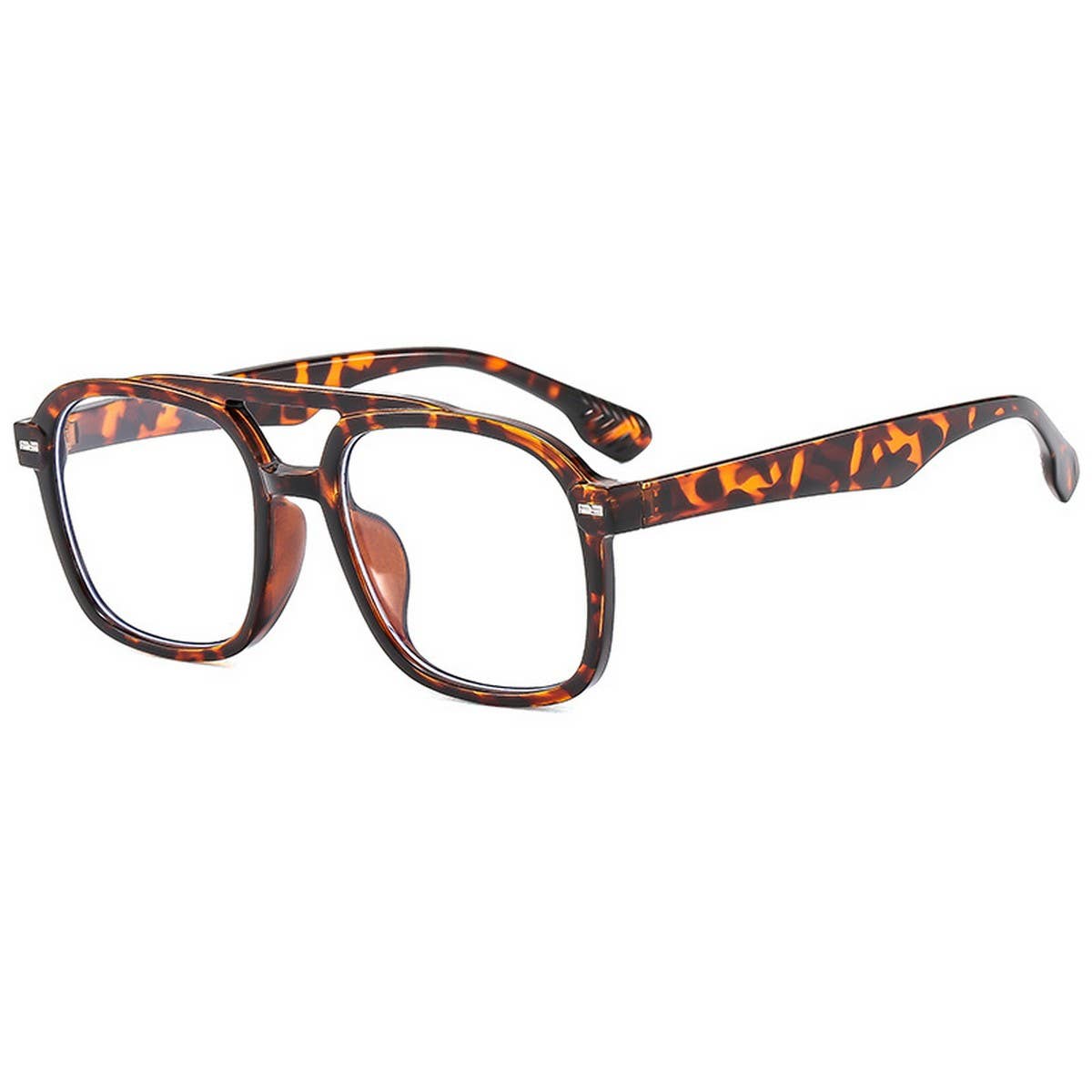 SQUARE FASHION RETRO DOUBLE BRIDGE SUNGLASSES_CWASG0537