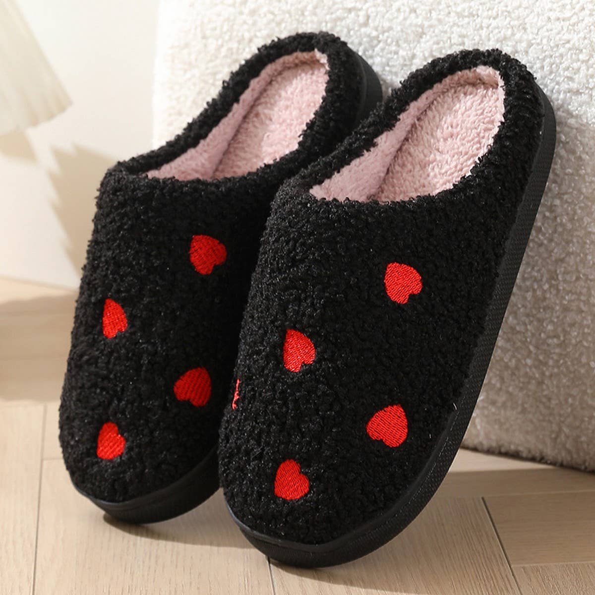 CUTE CARTOON LITTLE HEART WINTER COTTON SLIPPERS_CWMM3071