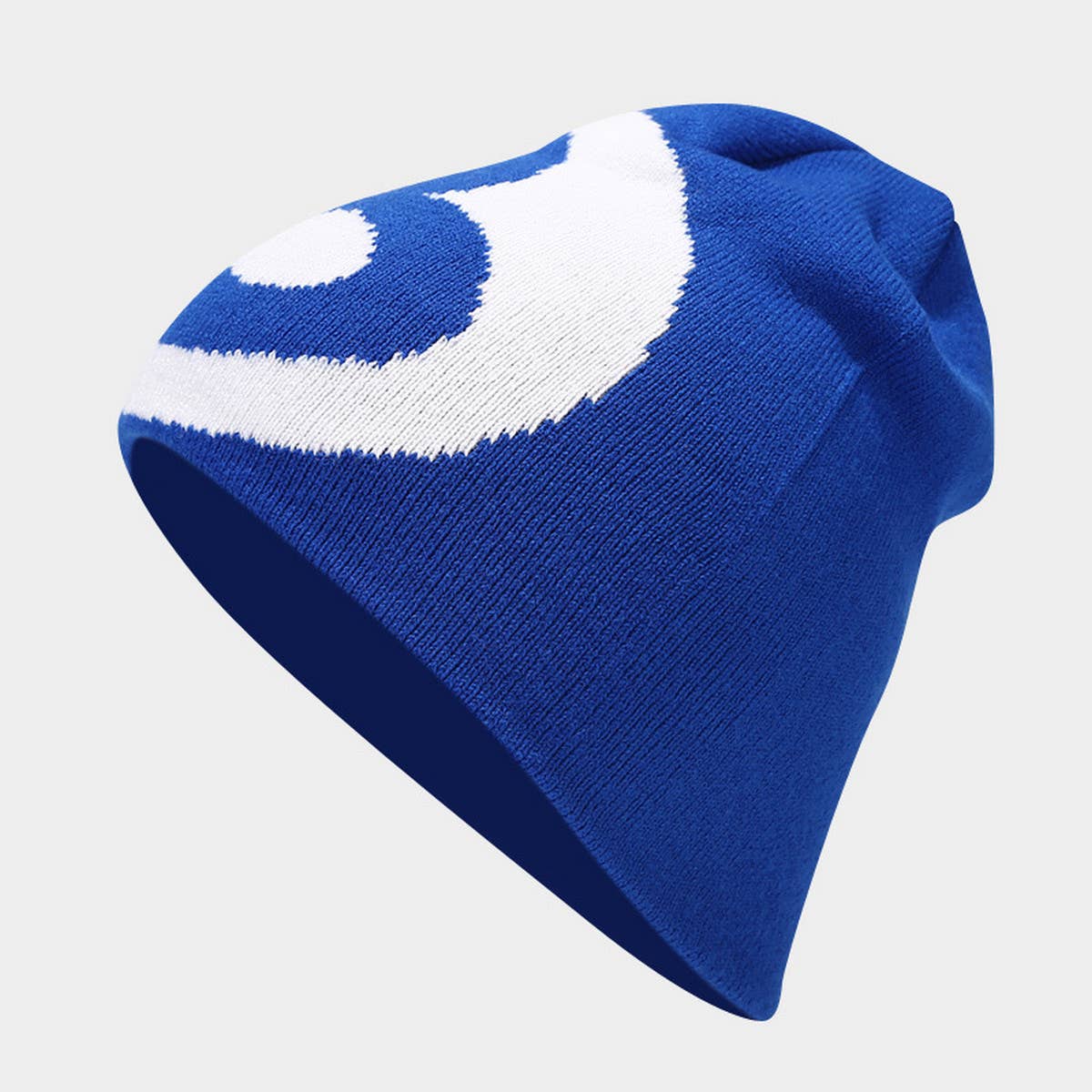 SIMPLE BLACK SIZE 8 JACQUARD KNITTED HAT_CWAH1598