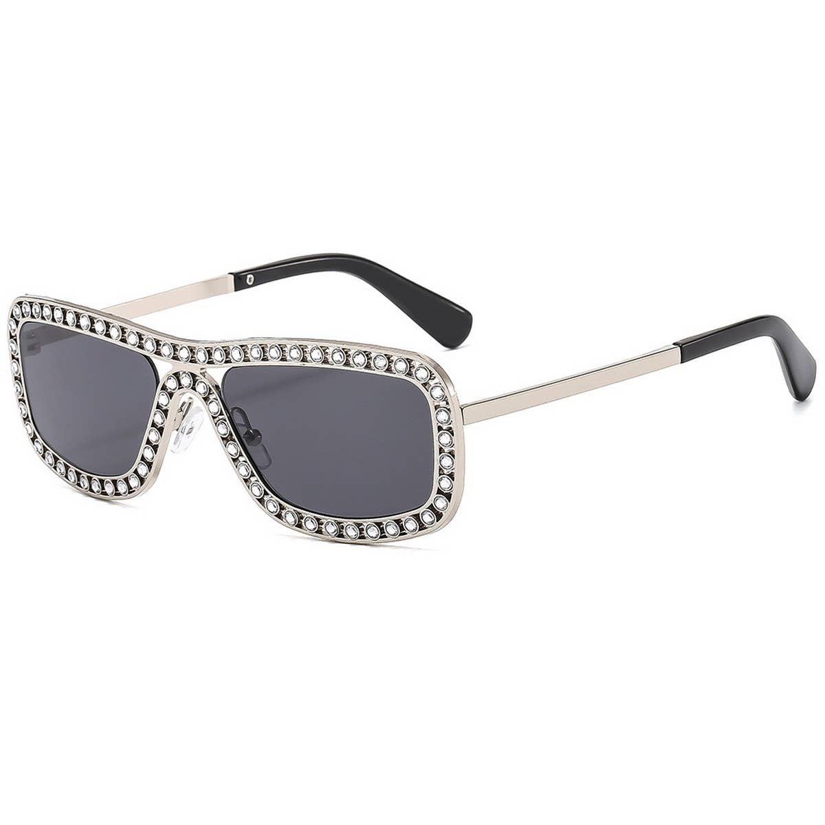 MODERN LUXE RHINESTONE METAL SUNGLASSES FOR WOMEN_CWASG1182