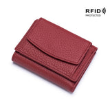 SHORT RFID COIN POCKET WALLET MINI LEATHER WALLET_CWAB3700