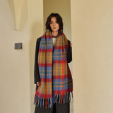 30 WOOL BLEND PLAID SCARF DESIGNER WINTER STYLE_CWASC2370