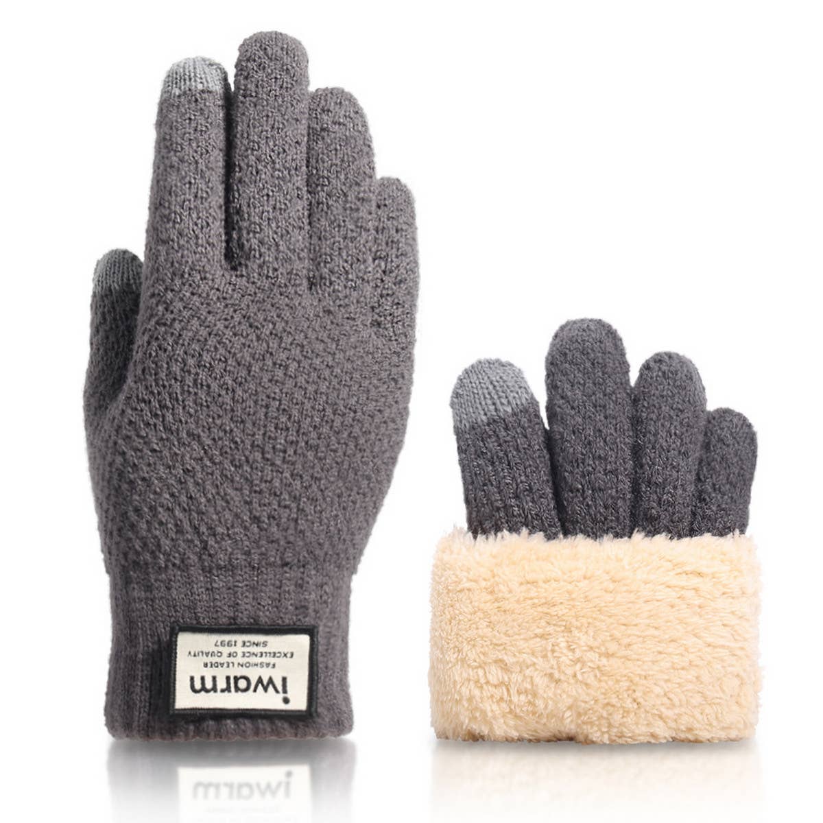 OUTDOOR LEISURE PLUS VELVET WARM KNITTED GLOVES_CWAG0132