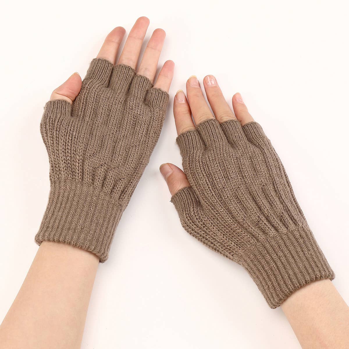 Warm Twist Short Fingerless Gloves_Cwag0115