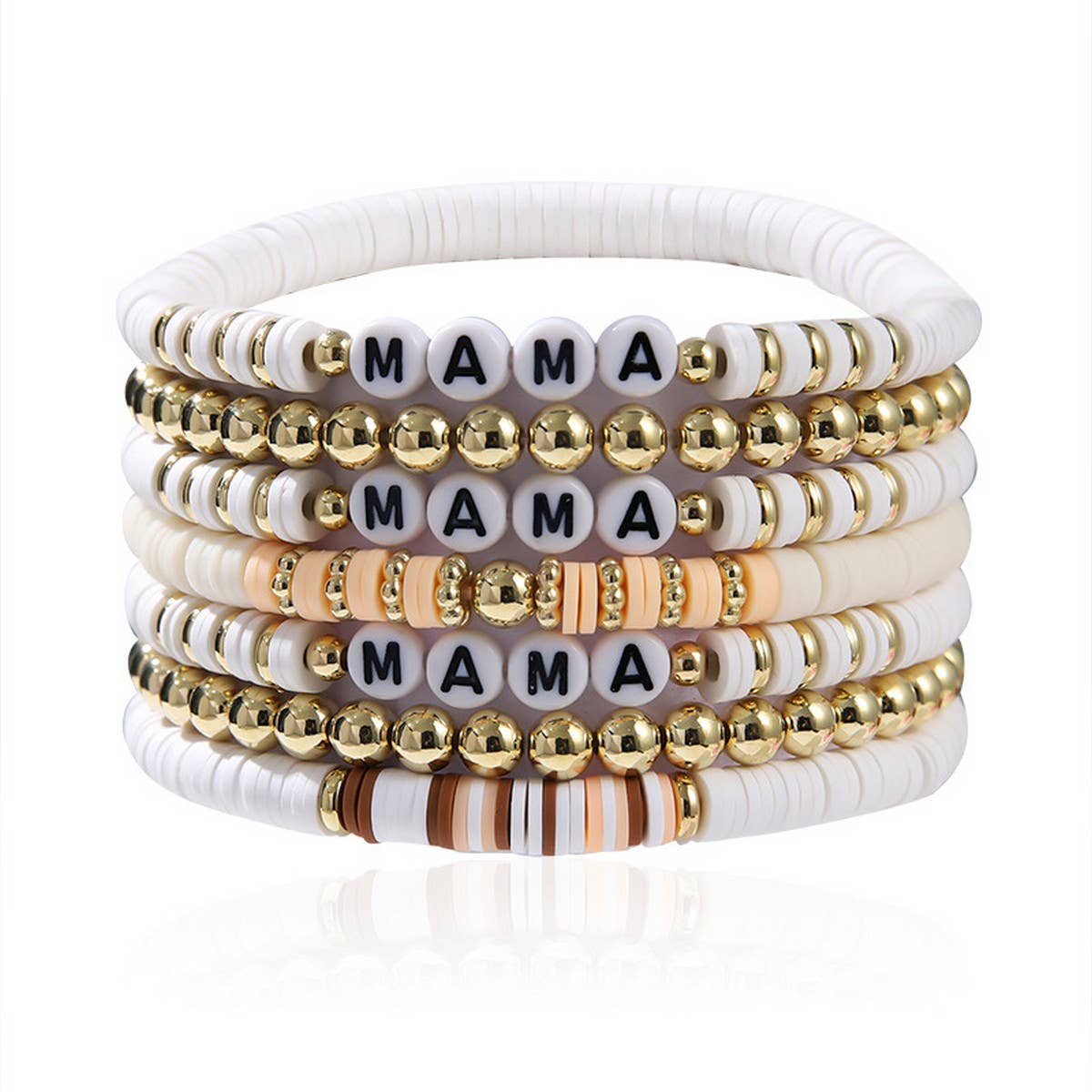 LETTER BRACELET FASHION CLAY BRACELET SET_CWMM3543