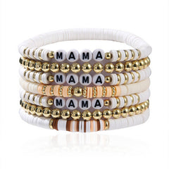 LETTER BRACELET FASHION CLAY BRACELET SET_CWMM3543