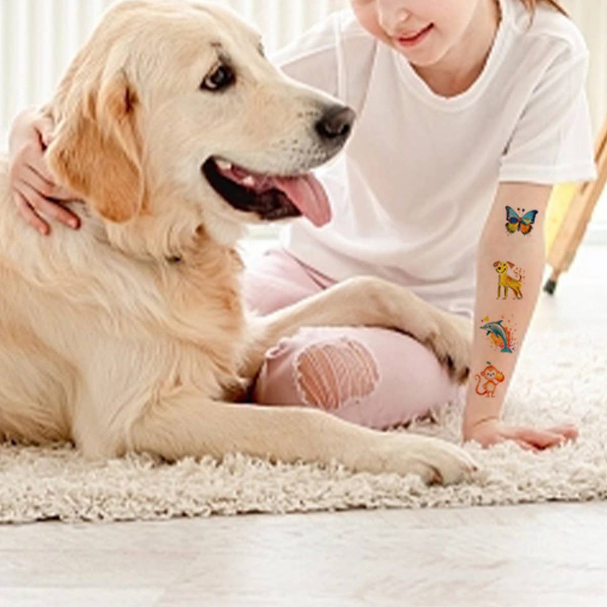 FOREST ANIMAL TATTOO STICKERS WATERPROOF_CWMM8269