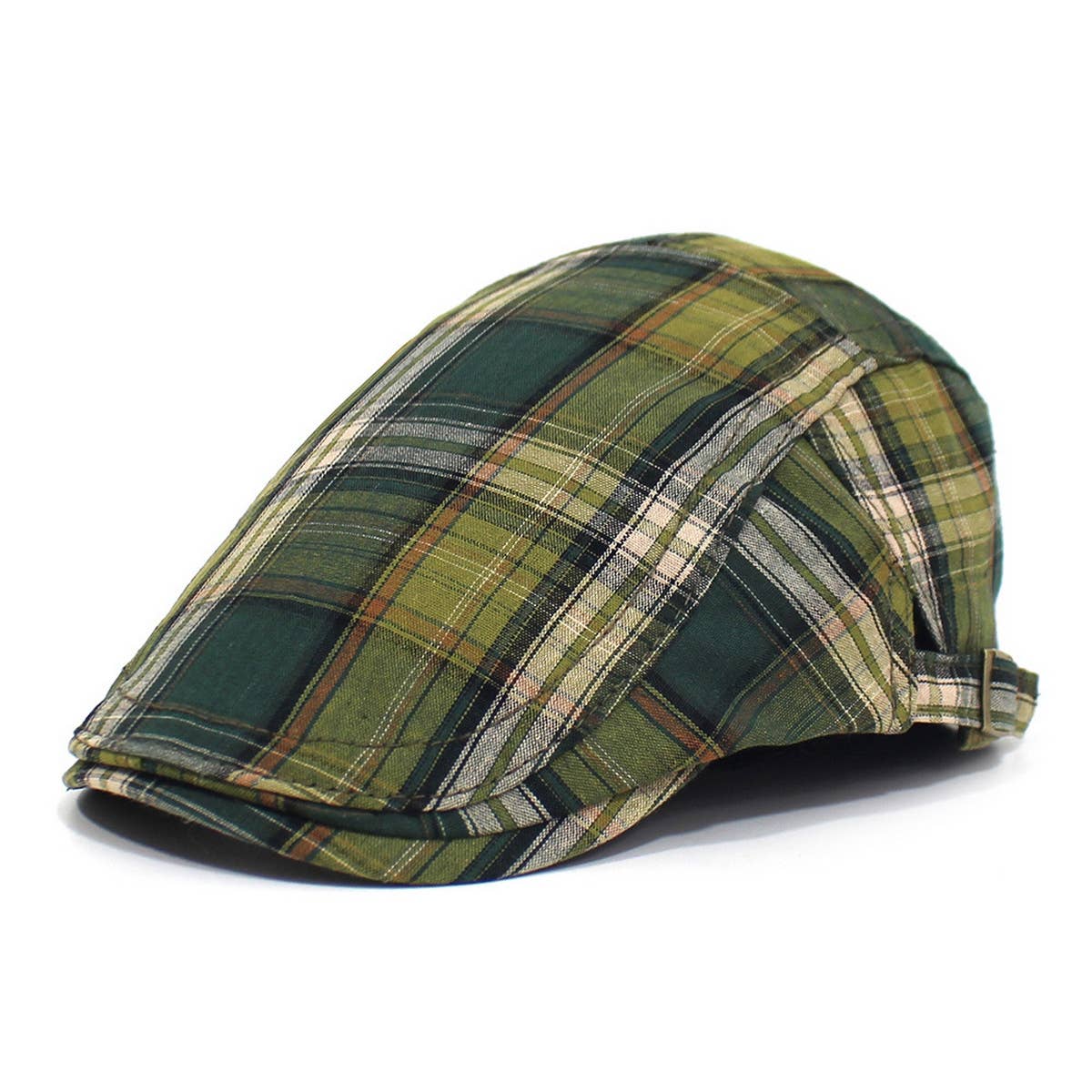 ADJUSTABLE CASUAL PLAID BERET_CWAB2924