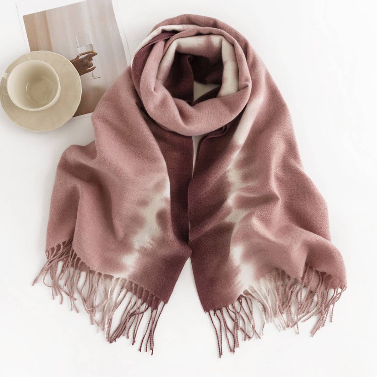 CHIC CASHMERE FEEL SCARF FAUX WOOL WINTER SHAWL_CWASC0435