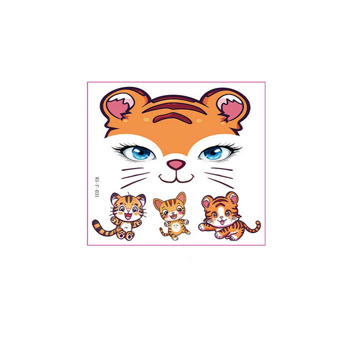 KIDS CHRISTMAS UNICORN PANDA FACE TATTOOS_CWMM8256