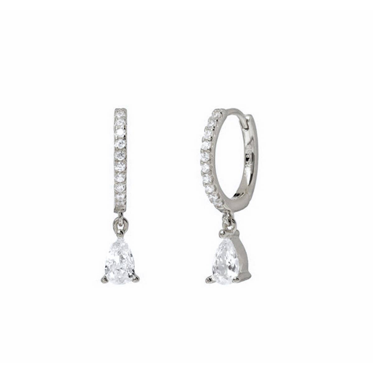 LIGHT LUXURY TEARDROP DIAMOND FRENCH EARRINGS_CWAJE1718