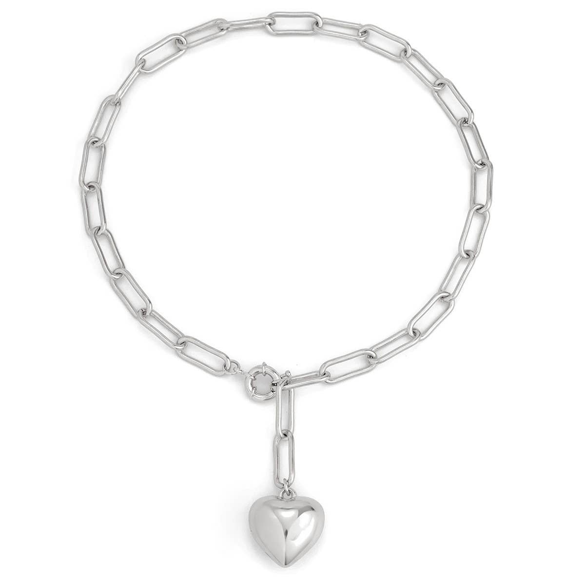Minimalist Heart-Shaped Collarbone Chain Necklace_Cwaje1132