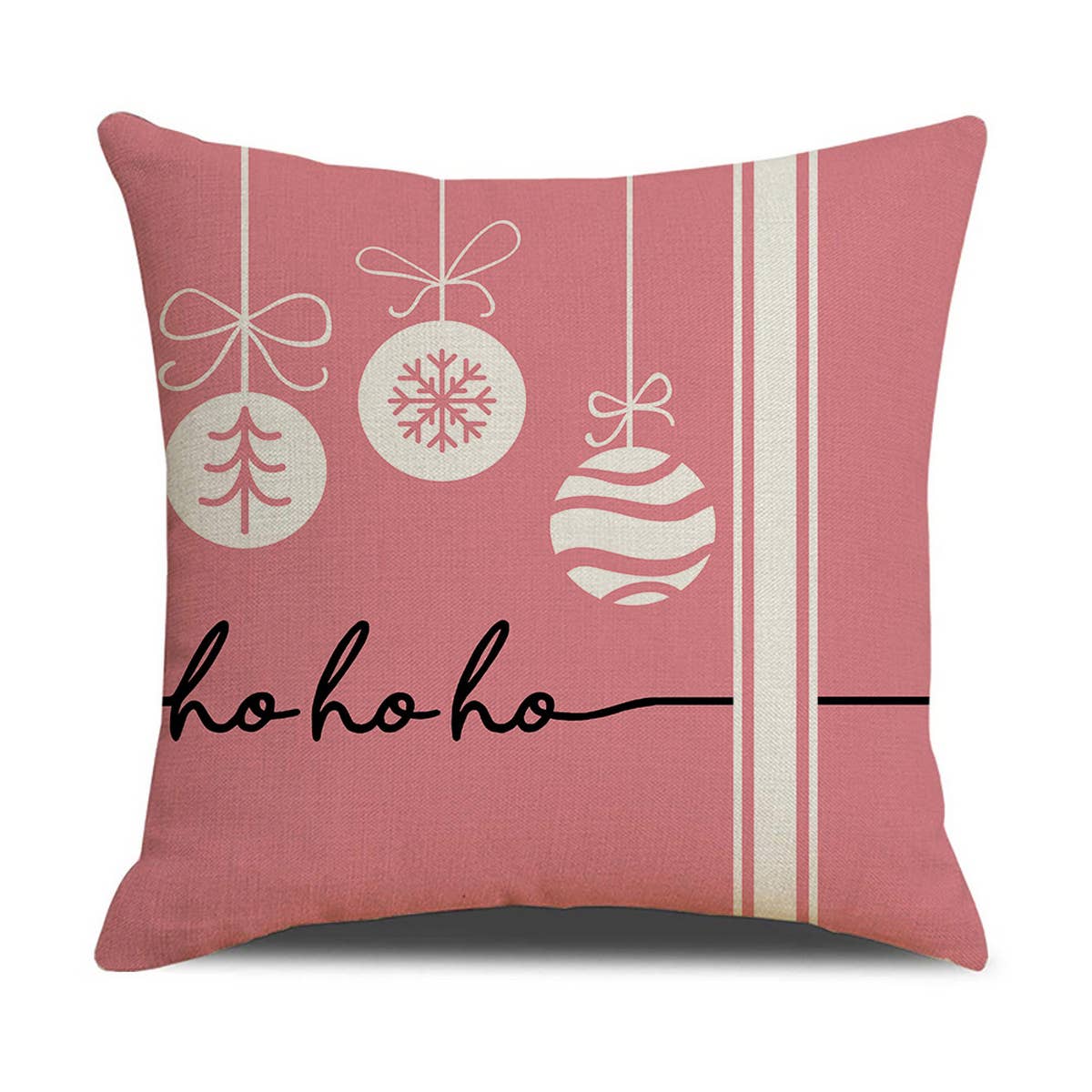 NEW PINK CARTOON CHRISTMAS LINEN PILLOWCASE_CWMM1377