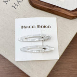 Small Niche Simple Hollow Willow Acetic Acid Metal Hairpin