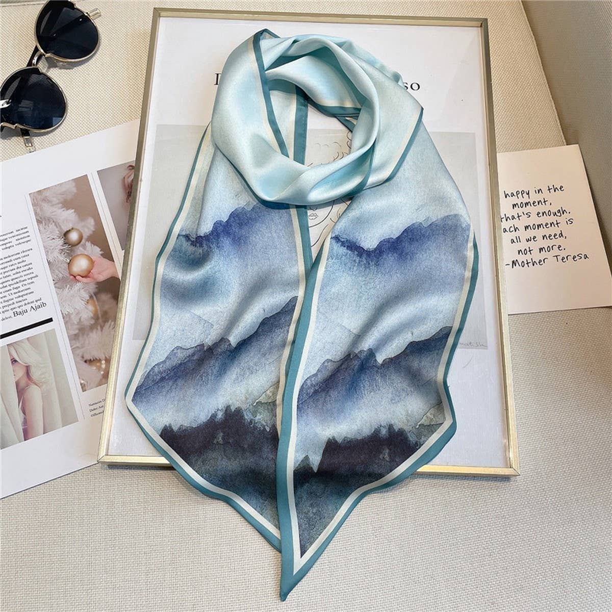 IMITATION SILK RIBBON BEVEL WIDE COLLAR HEAD SCARF_CWASC1529