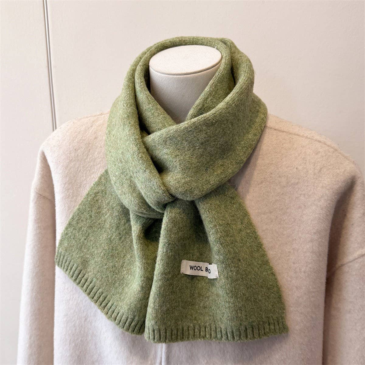 Solid Knit Scarf Soft Warm Winter Shawl_Cwasc03456