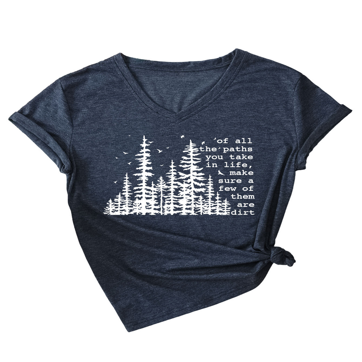 SUMMER V NECK SHORT SLEEVE PRINTED TEE_CWTTS1512