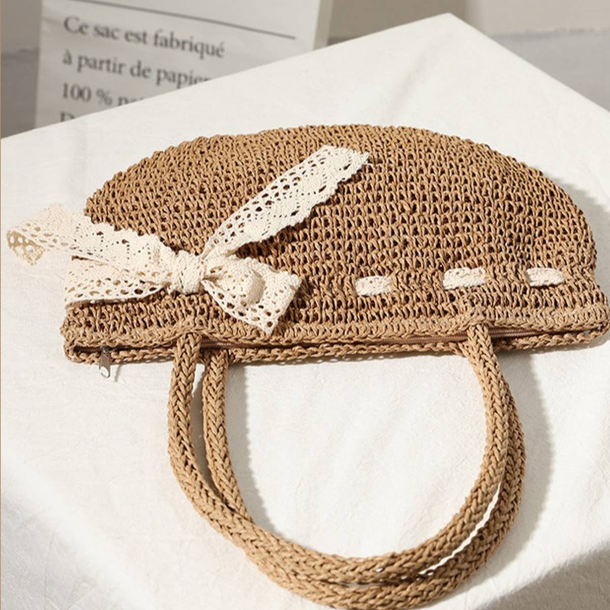 2024 NEW STYLE BOW HAND HELD BEACH WOVEN BAG_CWAB1891