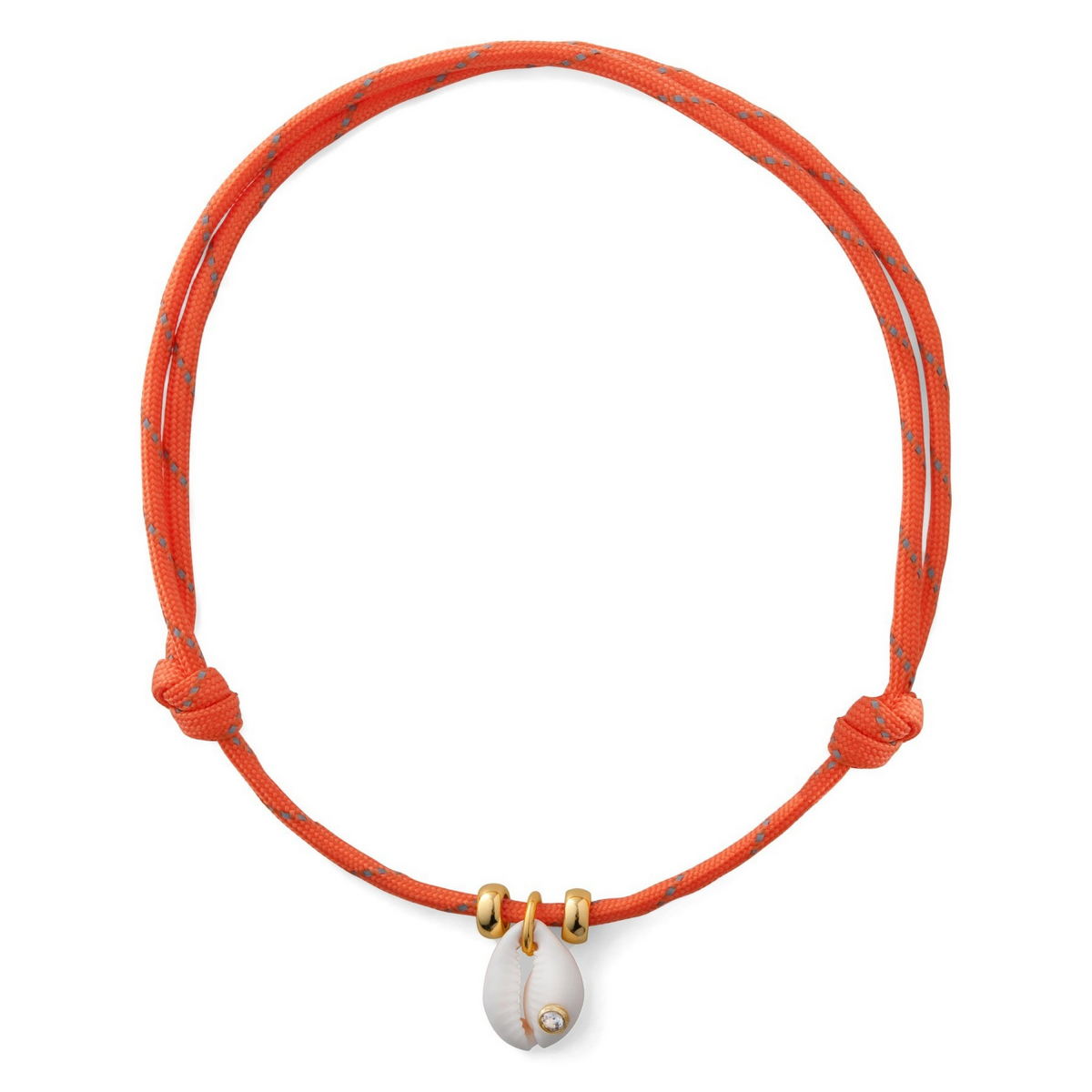 18K GOLD MUSHROOM NECKLACE ZIRCON INLAID CHARM_CWAJE4972