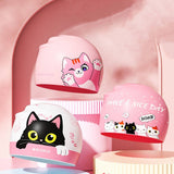 GIRLS SWIM CAP SILICONE WATERPROOF CUTE EAR COVER_CWMM6722