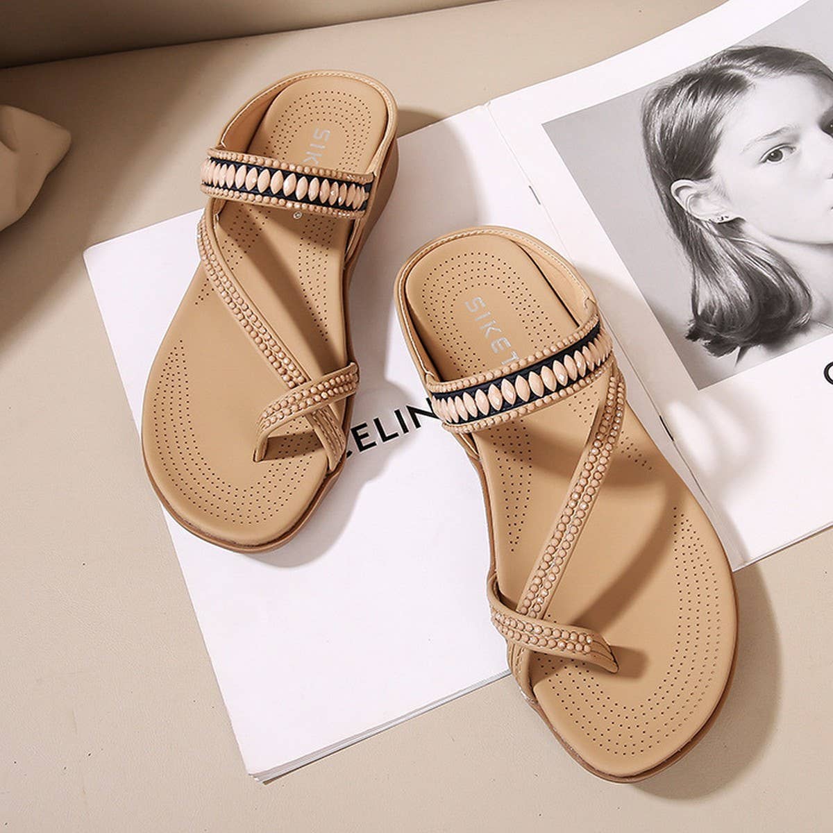 CROSS STRAP COMFORTABLE CASUAL SANDALS SLIPPERS_CWSHS0529