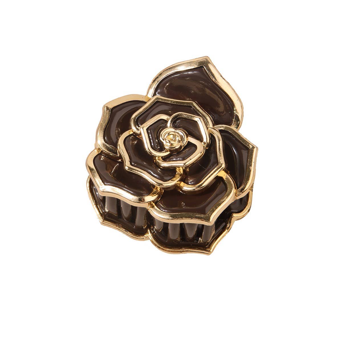 Sweet Rose Flower Hair Claw Small Elegant_Cwmm4981