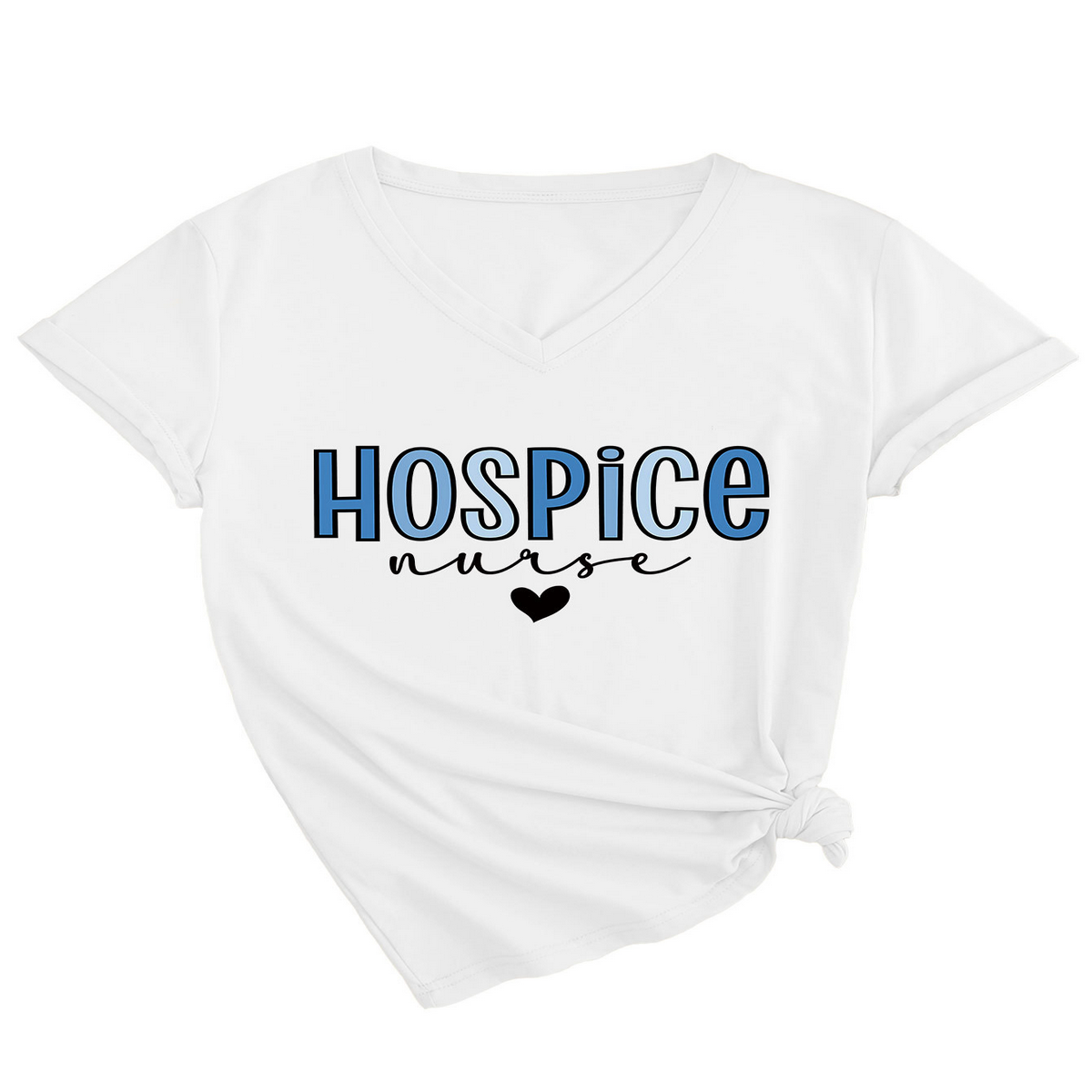 HEART PRINT V NECK TEE WOMEN S CASUAL LOOSE_CWTTS1536