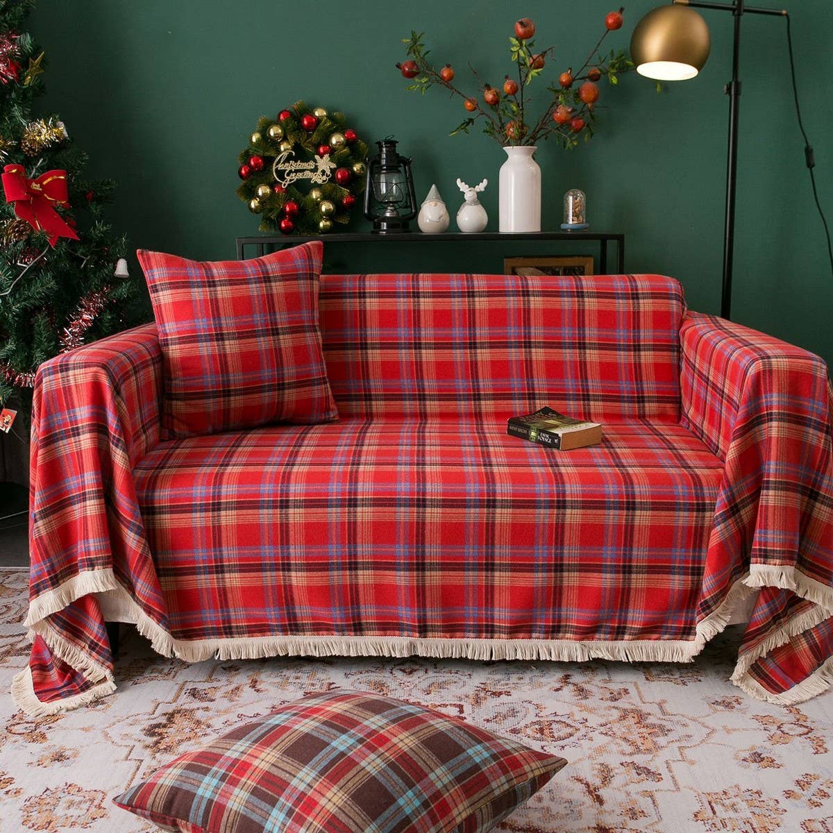 CHRISTMAS RETRO MULTIFUNCTIONAL SOFA THROW_CWMM1649