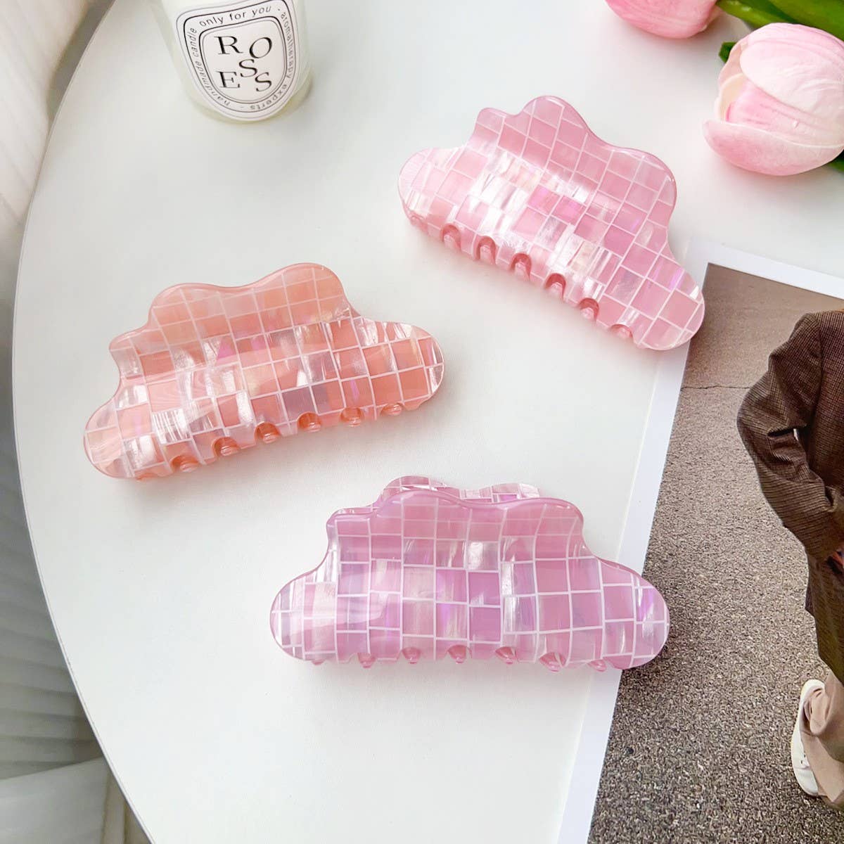 COLORFUL PVC CLOUD HAIR CLAW CHIC VERSATILE_CWAHA2088