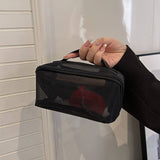 Large Capacity Simple Mesh Portable Cosmetic Bag_Cwab4465