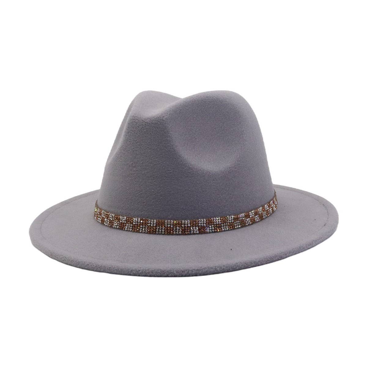 Unisex Vintage Wool Fedorahat British Ethnic Style_Cwah04392