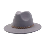 Unisex Vintage Wool Fedorahat British Ethnic Style_Cwah04392