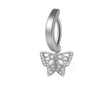 MINIMAL CURVED BUTTERFLY STAR BELLY BUTTON RING_CWMM9466
