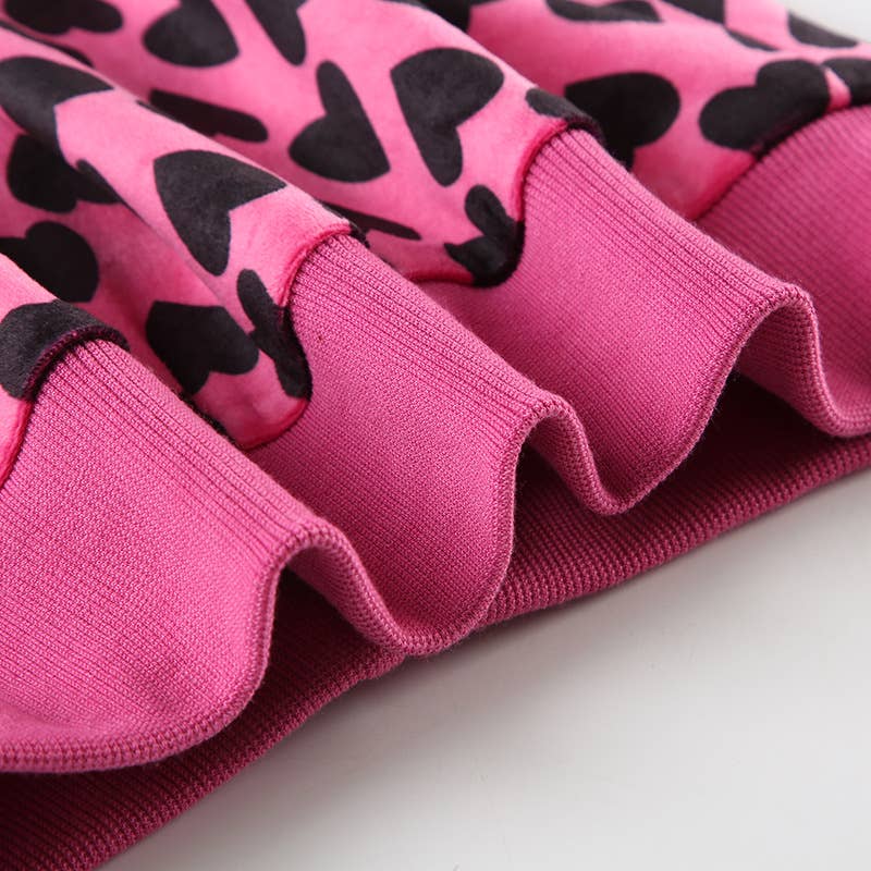 Y2K Love Printed Suede Personality Zipper Hoodie