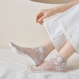 THIN SHORT SOCKS FOR SUMMER MESH LACE SOCKS_CWMS0507