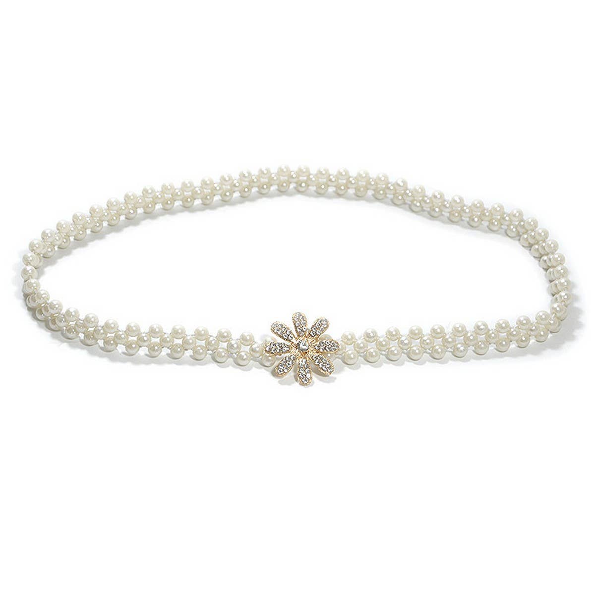 STRETCH FLOWER PEARL FASHION BELT_CWABE0521
