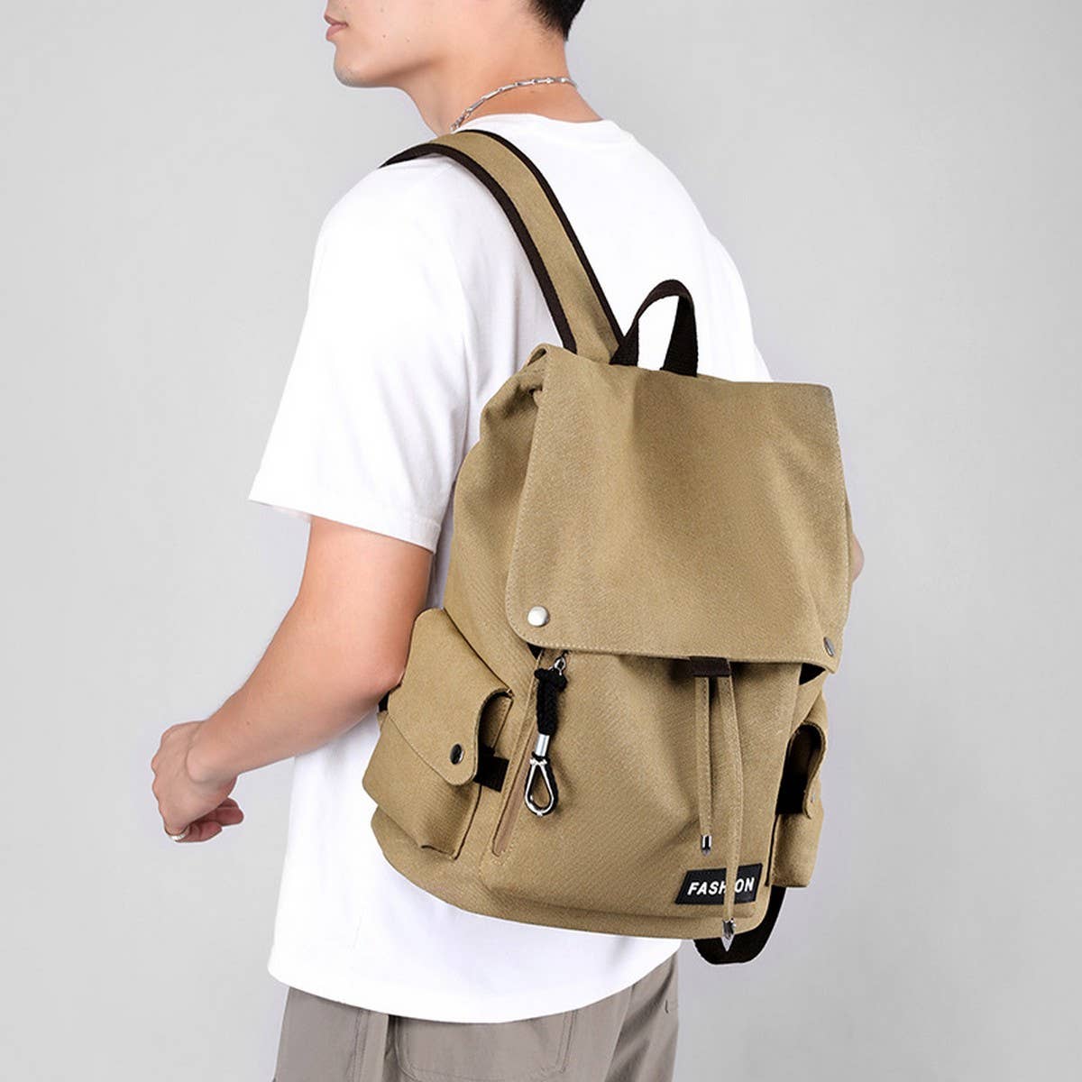 BACK TO SCHOOL CANVAS BACKPACKS DRAWSTRING CLOSURE_CWAB2216
