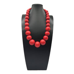 COLORFUL WOODEN BEADS HANDMADE BEADED NECKLACE_CWMM4740