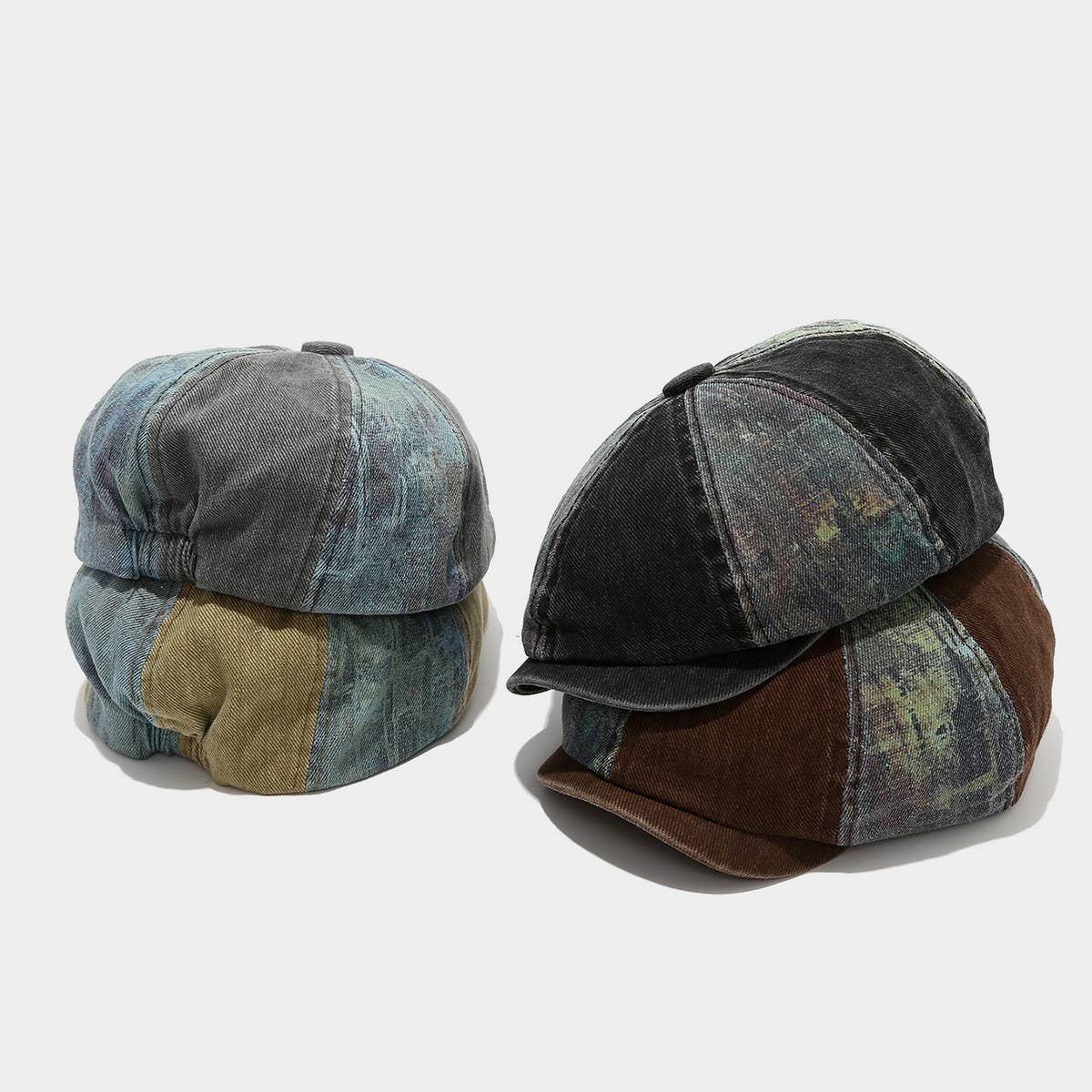 Vintage Washed Newsboy Cap For Men Women_Cwah04572
