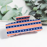 Cwaha5137_4Th Of July Flag Stylish Rectangular Hair Clip