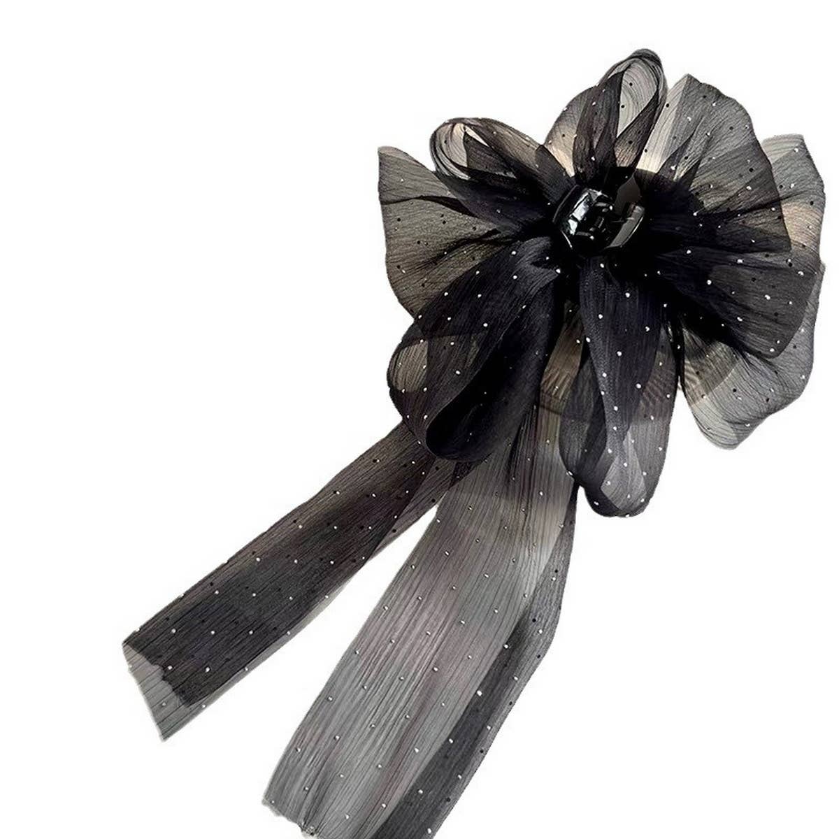 2024 NEW STYLE MESH SHINY BOW GRAB CLIP_CWAHA2199