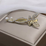 BUTTERFLY HAIRPIN RHINESTONE DUCKBILL CLIP_CWAHA4781