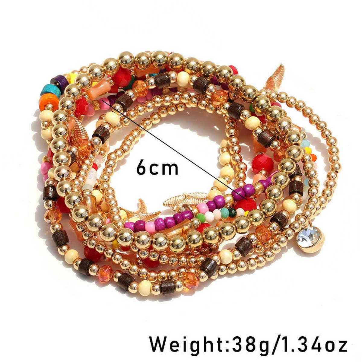 STARFISH BEACH ANKLET SET SUMMER BOHO STYLE_CWMM6342