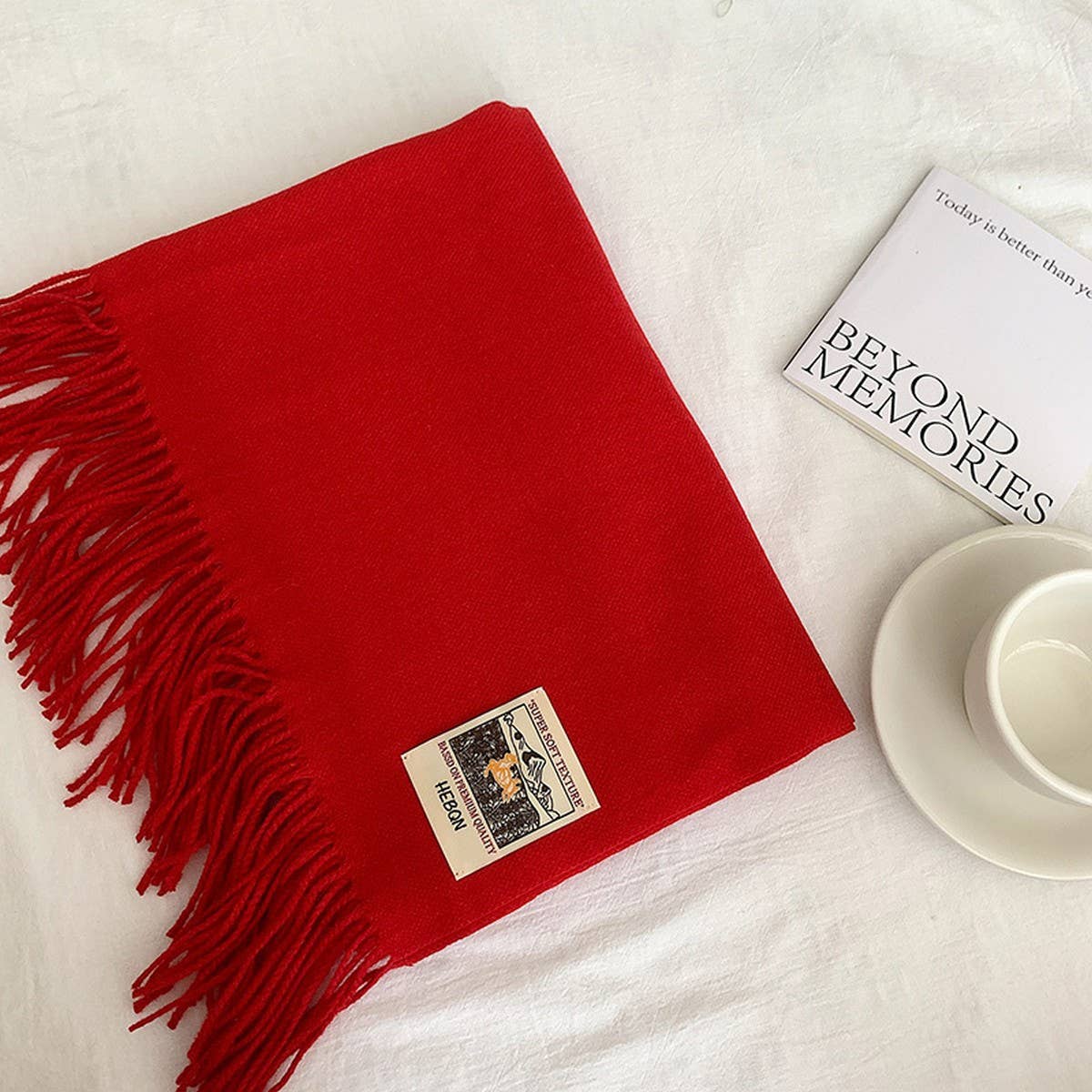 SOLID COLOR FAUX CASHMERE SCARF WINTER WRAP_CWASC2303