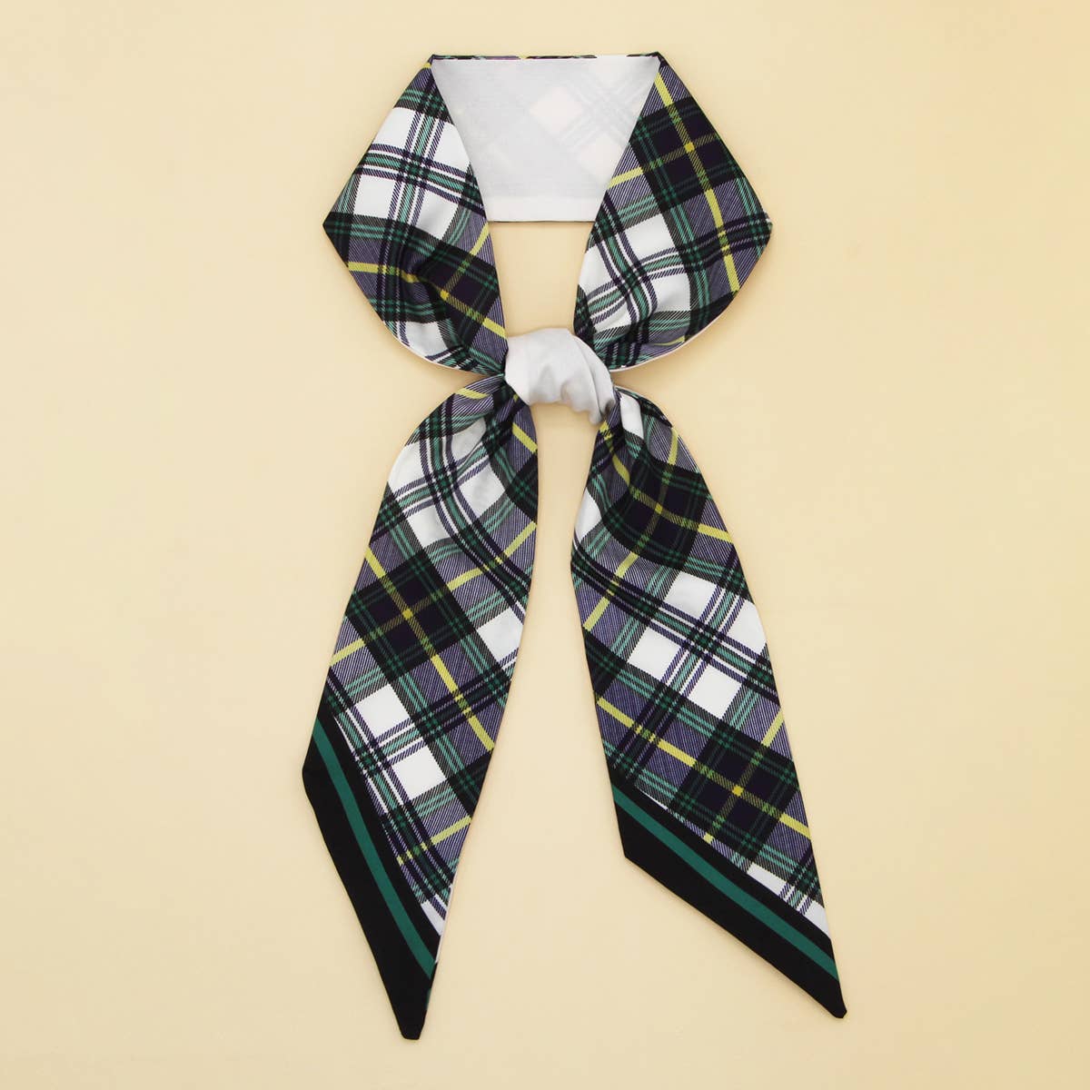 LONG VERSATILE SILK SCARF BOW TIE HEADBAND_CWASC0084